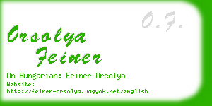 orsolya feiner business card